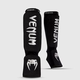 Venum Venum Kontact Shin Guards Black/Silver Kontact Säärisuojat Musta/Hopea