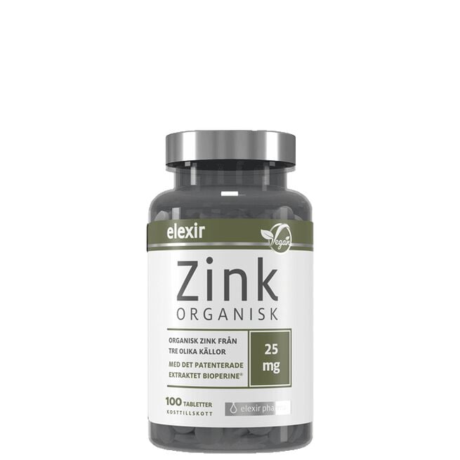 Orgaaninen Sinkki 25 mg 100 tablettia