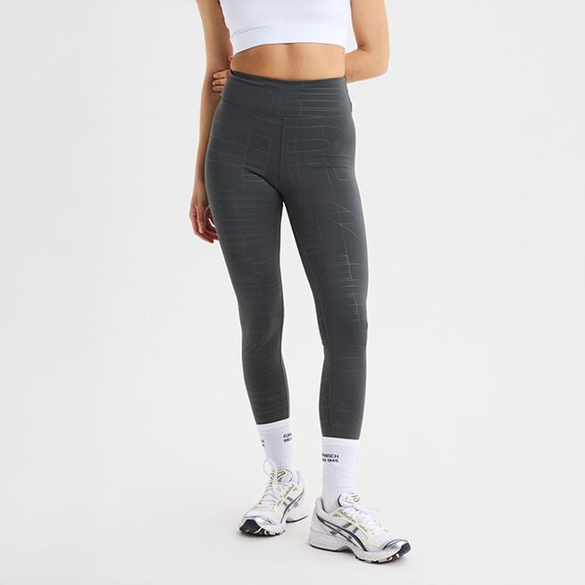 Logo Effect Emboss Tights Harmaa