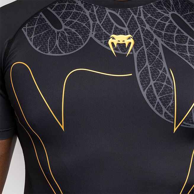 Serpenti Rashguard Lyhythihainen Musta Hopea Kulta