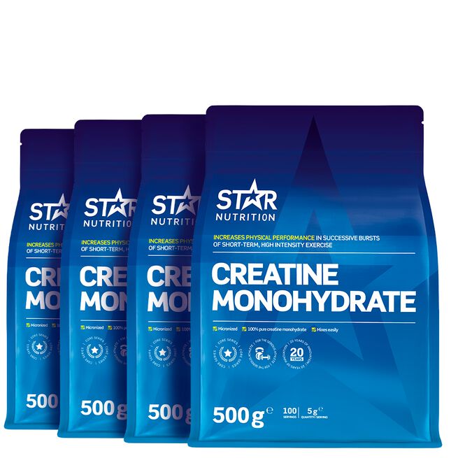 4 x kreatiinimonohydraatti 500 g