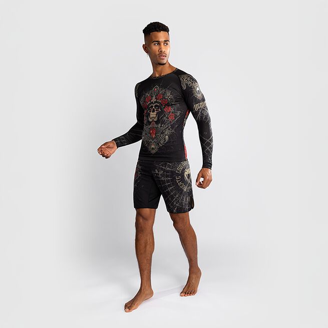 Santa Muerte 5.0 Pitkähihainen Rashguard Musta Kulta