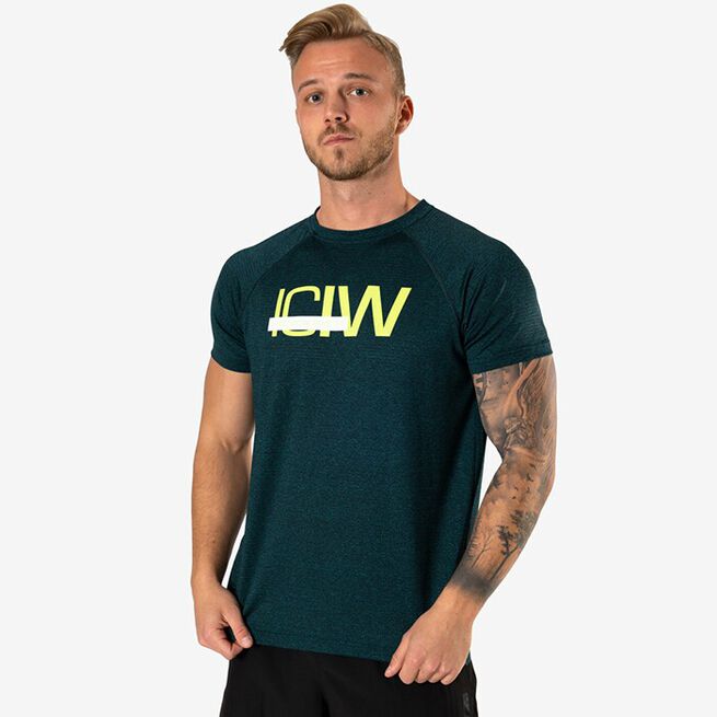 Mesh Training T-shirt, Vivid Green Melange, L 