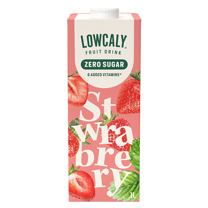 Lowcaly Hedelm&auml;juoma 1000 ml Strawberry