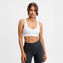 Seamless Deep V Bra, White, XS  Urheiluliivi Valkoinen