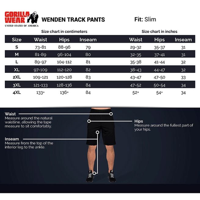 Wenden Track Pants, Black/White, L 