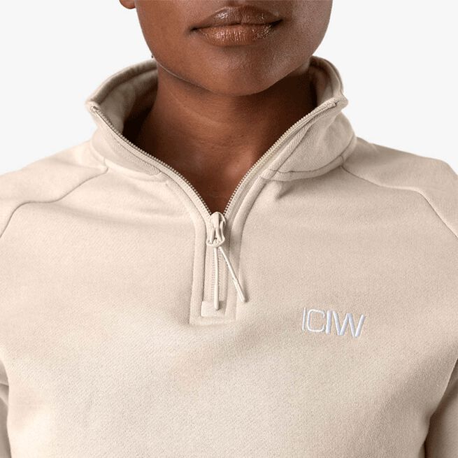 ICANIWILL Essential Cropped Sweater, Beige