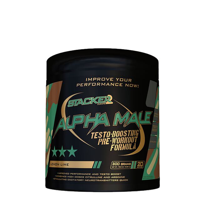 Alpha Male, 300 g, Testo Boosting Pre-Workout Lemon Lime