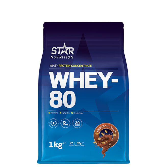 Whey-80 Heraproteiini 1 kg Chocolate Peanut