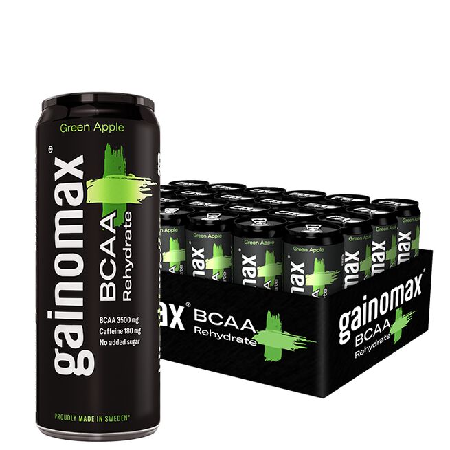 24 x Gainomax BCAA+Rehydrate, 330 ml, Green Apple