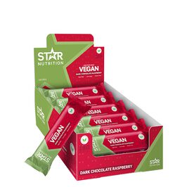 12 x Star Nutrition Vegan Protein bar, 55 g, Raspberry Chocolate  12 x Vegaaninen proteiinipatukka 55 g Raspberry Chocolate