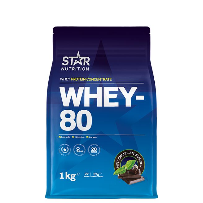 Whey-80 Heraproteiini 1 kg Mintchoklad
