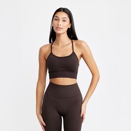 Signature Seamless Bra, Dark Brown, XS  Urheiluliivi Tummanruskea