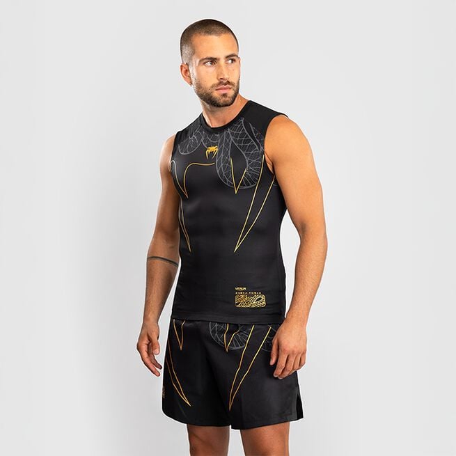 Serpenti Rashguard Hihaton Musta Hopea Kulta