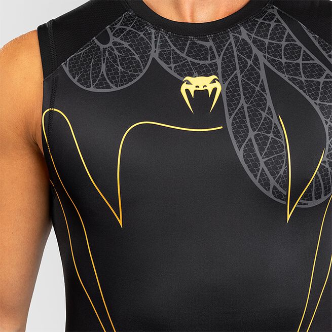 Serpenti Rashguard Hihaton Musta Hopea Kulta