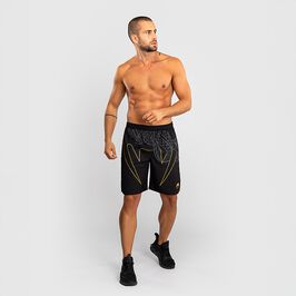 Venum Serpenti Training Shorts Black/Silver/Gold, L  Serpenti Treenishortsit Musta Hopea Kulta