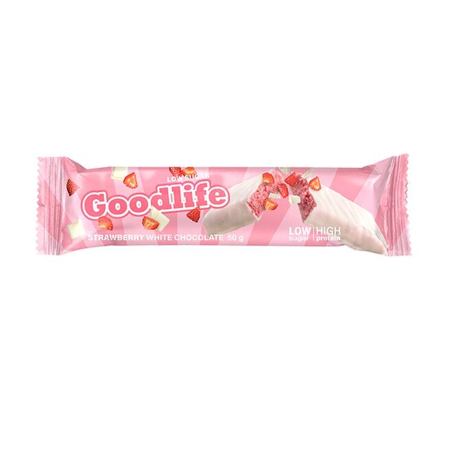 Proteiinipatukka Vähäsokerinen 50 g Strawberry White chocolate