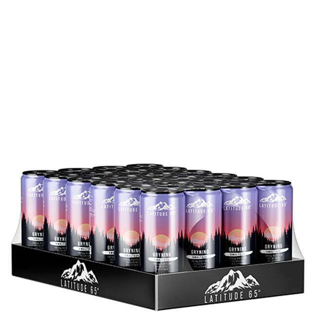 24 x Latitude 65 Energiajuoma 330 ml Gryning - Smultron