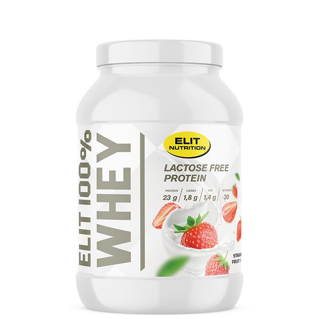 ELIT 100 % heralaktoositon proteiinijauhe 900 g Strawberry Fruit