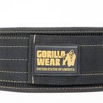 Gorilla Wear 4 Inch Nylon Belt, black/gold
