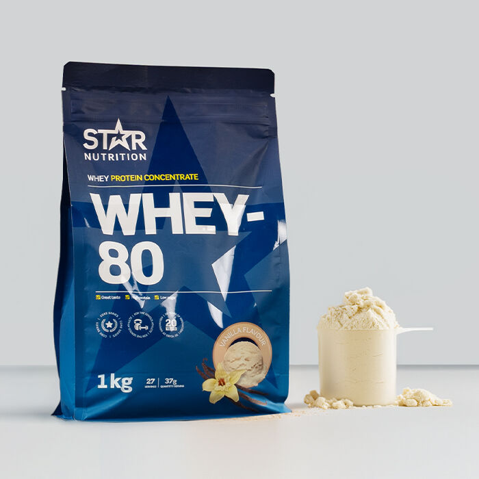 Whey-80 Heraproteiini 1 kg Vanilj