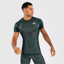 Venum Technical 3.0 Short Sleeve Rashguard Forest Green, S  Technical 3.0 T-paita Vihreä