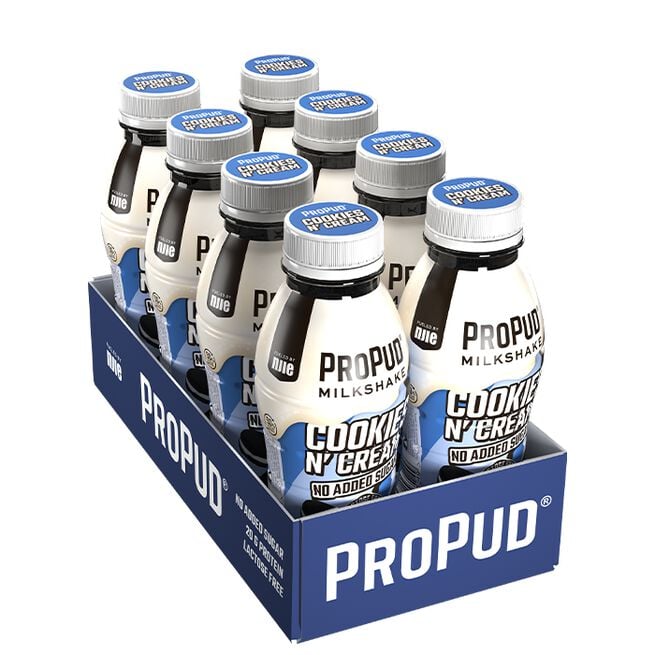 8 x ProPud Protein Milkshake, 330 ml Cookies and Cream