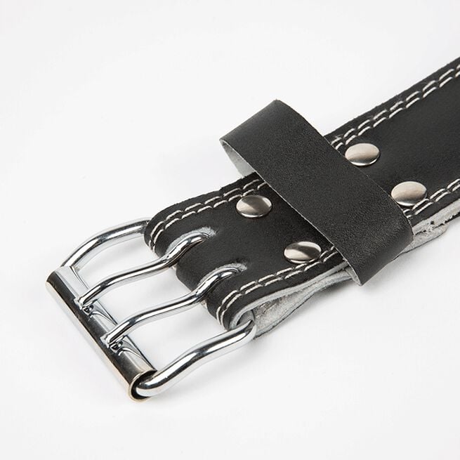 Inch Padded Leather Belt, Black/Black