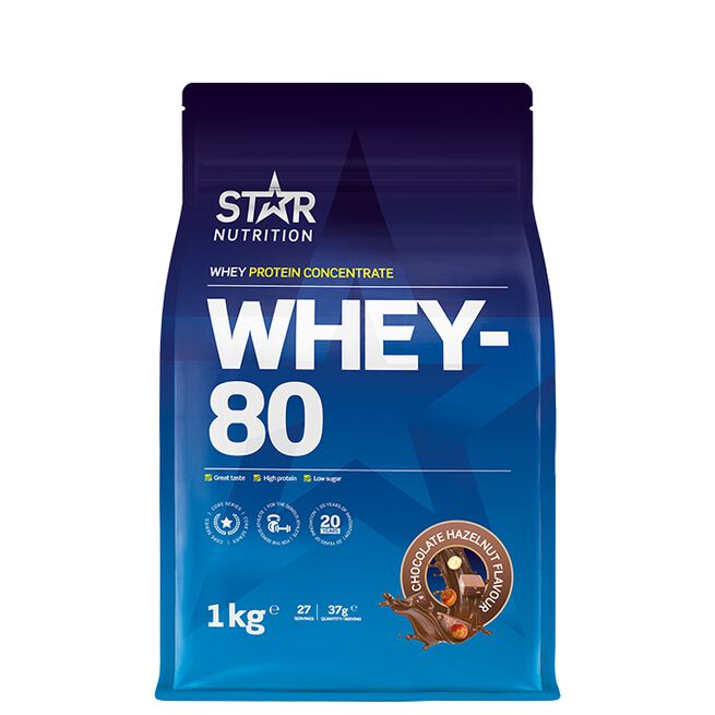 Whey-80 Heraproteiini 1 kg Chocolate Hazelnut