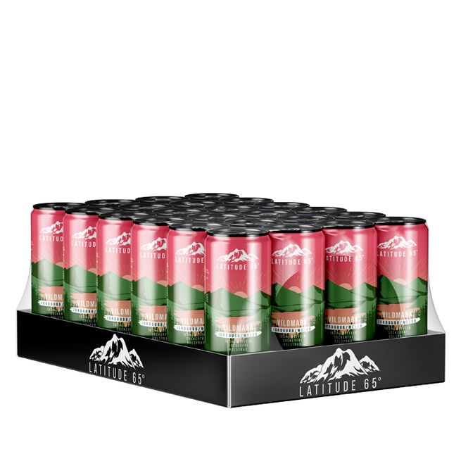 24 x Latitude 65 Energiajuoma 330 ml Vildmark - Jordgubb/Melon