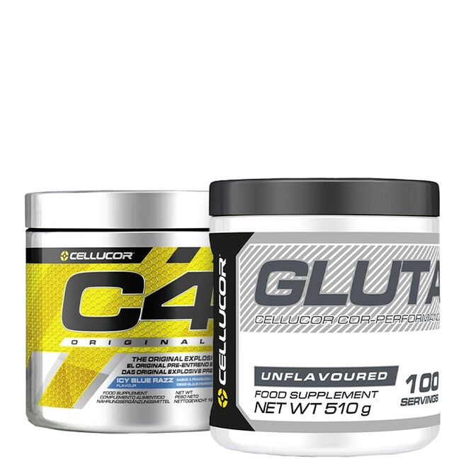 C4 PWO 30 annosta + COR-Performance Glutamiini 510 g