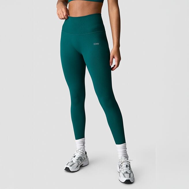 Ribbed Define Seamless Pocket Tights Vihreä