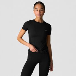 Define Seamless High Neck T-shirt, Black, L  Saumaton t-paita Musta