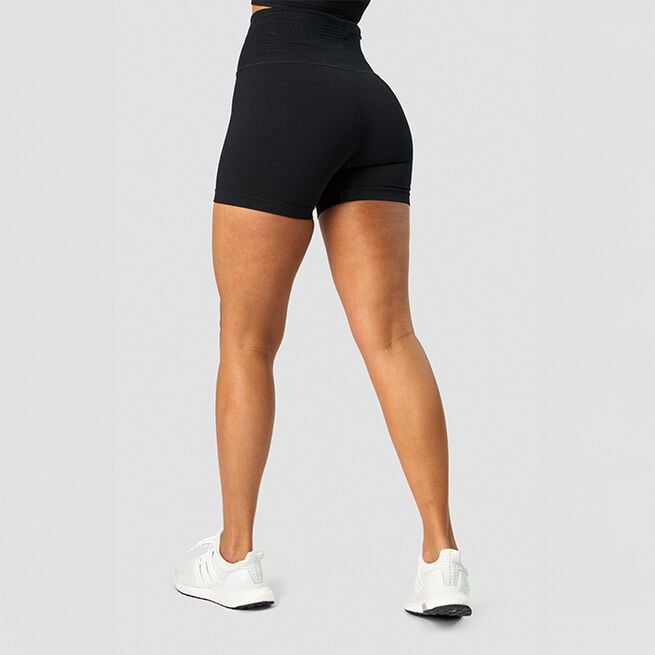 Ribbed Define Seamless Pocket Shorts, Black