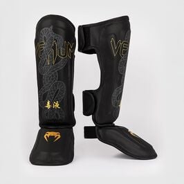 Venum Serpenti Shinguards Black/Silver/Gold, L  Serpenti Säärisuojat Musta Hopea Kulta