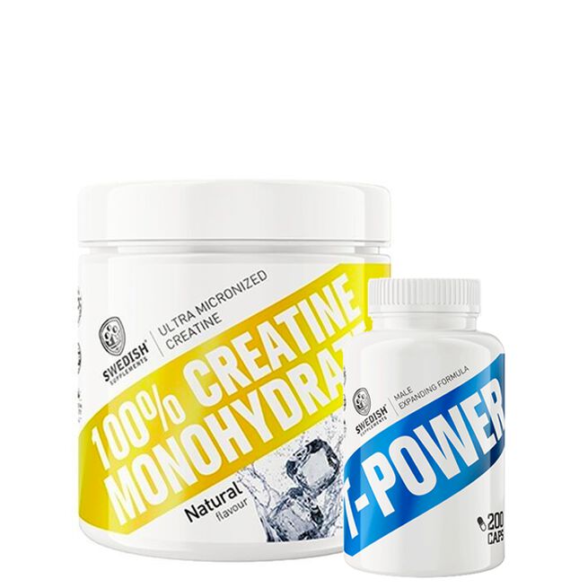 Kreatiinimonohydraatti 250 g + T-Power Testo DAA 200 kapselia