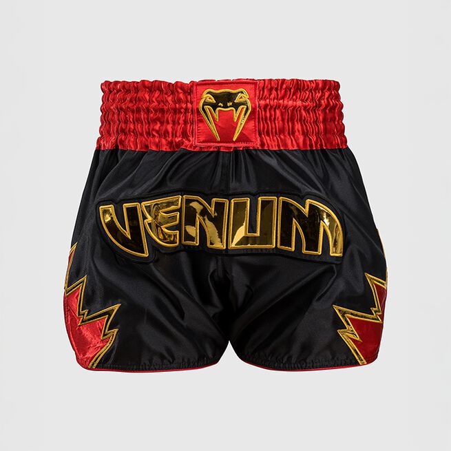 Inferno Muay Thai Shorts Musta Kulta Punainen