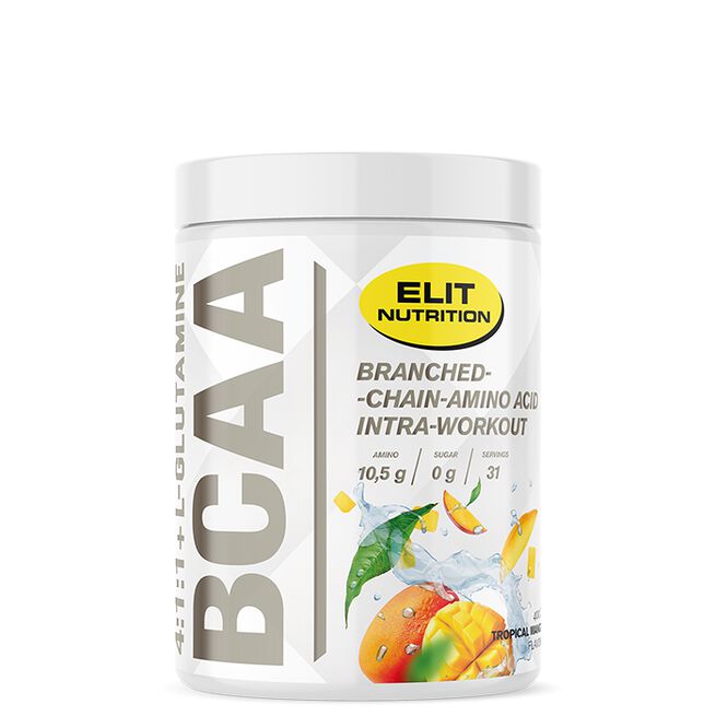 ELIT BCAA 4:1:1 + L-glutamine, 400 g Tropical Mango