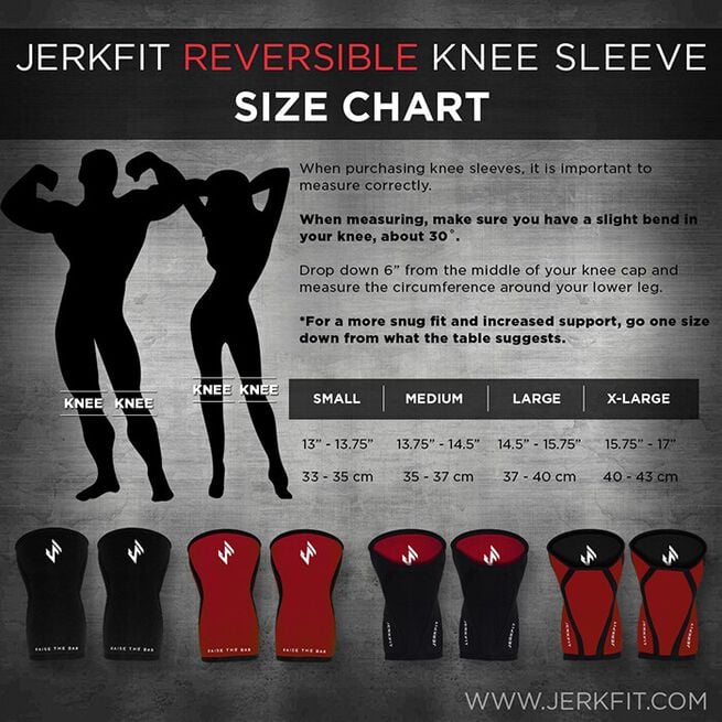 Jerkfit Reversible Knee Sleeves-SMALL 