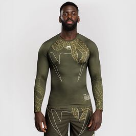 Venum Serpenti Rashguards Long Sleeves Kaki/Bronze/Ivory, L  Serpenti Rashguard Pitkähihainen Khaki Pronssi Ivory