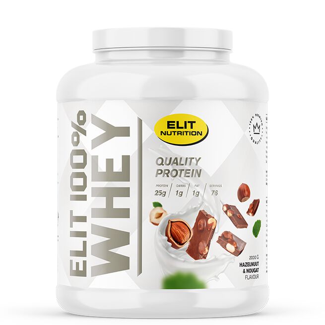ELIT 100 % Whey Heraproteiini 2000 g Hazelnut & Nougat