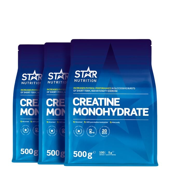 3 x kreatiinimonohydraatti 500 g
