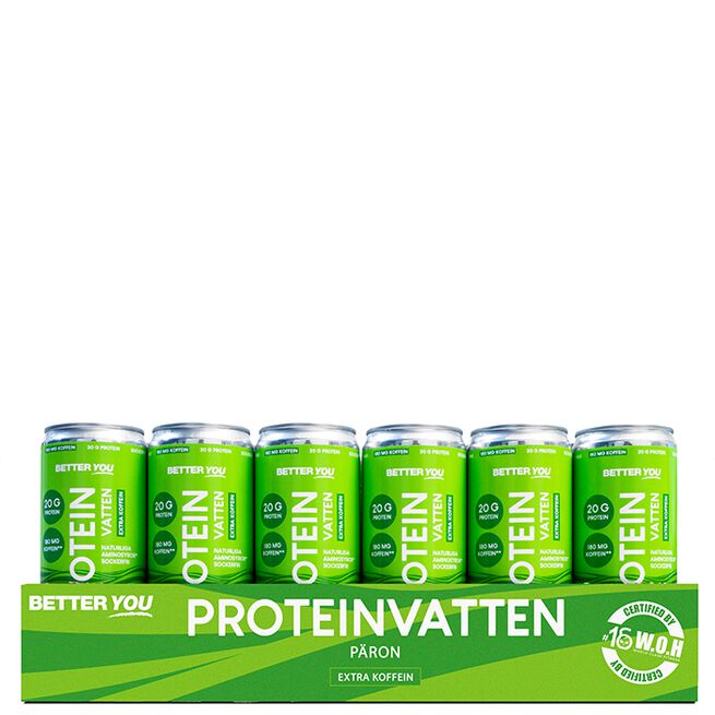 24 x Proteiinivesi 330 ml Kofeiini Päärynä