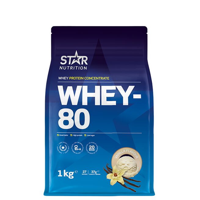 Whey-80 Heraproteiini 1 kg Vanilj