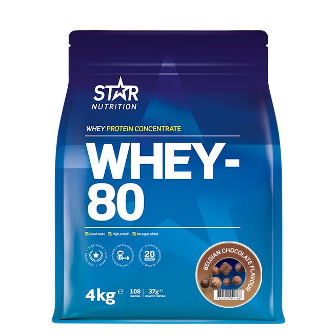 Whey-80 Heraproteiini 4 kg Belgian Chocolate (NEW)