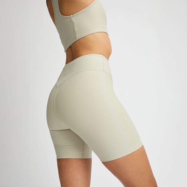 Ribatut Pyöräilyshortsit Beige