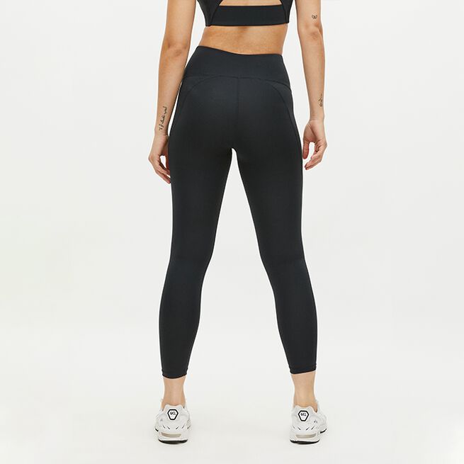 Flattering Curved High Waist Tights, Black