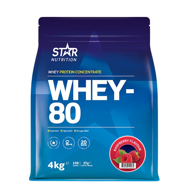 Whey-80 Heraproteiini 4 kg Hallon