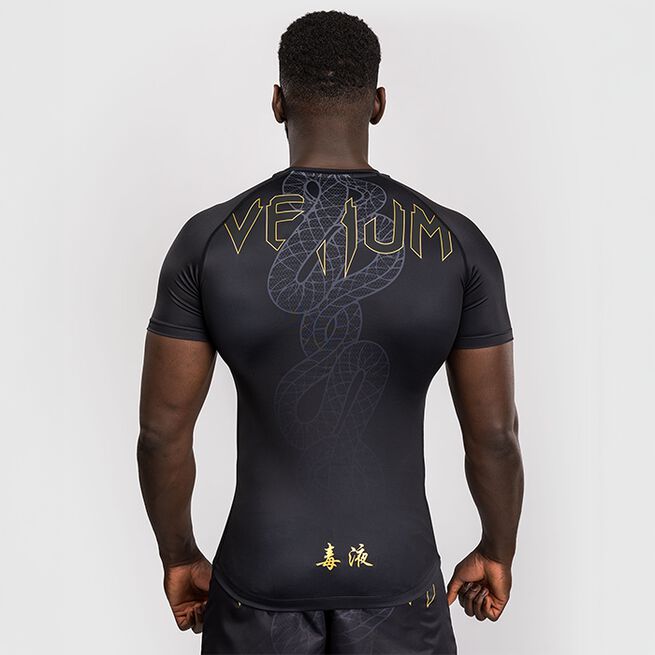 Serpenti Rashguard Lyhythihainen Musta Hopea Kulta