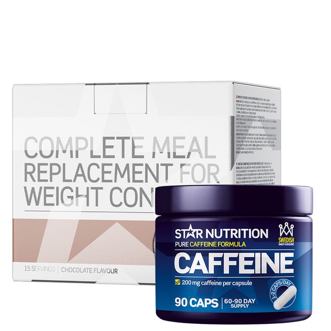 Complete Meal ateriankorvike painonhallintaan + kofeiinitabletit 200 mg 90 kapselia